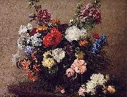 Henri Fantin-Latour Latour Bouquet of Diverse Flowers oil painting